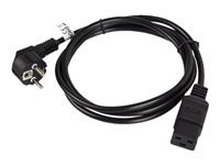 Lanberg power cable for server - power CEE 7/7 (M) angled to IEC 60320 C19 - 16 A - 1.8 m - black