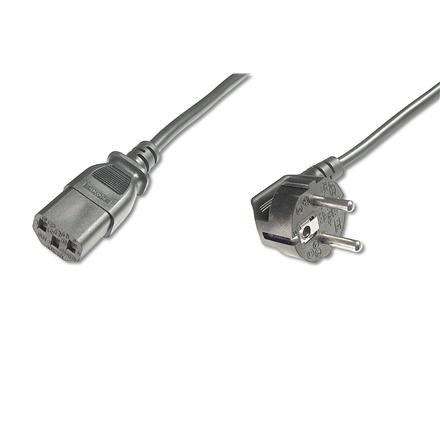 Digitus | Power Cord Cable | Power Cord, Schuko (CEE 7/7) 90ø angled - C13 M/F, H05VV-F3G 0.75qmm | Black AK-440100-018-S