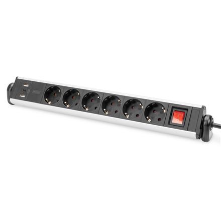 Digitus | Office Power Strip | DA-70624 | Silver/Black DA-70624