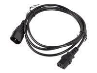 LANBERG CA-C13E-10CC-0018-BK Lanberg extension power cable C13-> C14 1.8m