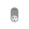 Digitus Universal USB Plug-in Charger with 2 x USB-A Sockets and Integrated Socket | DA-70617 DA-70617