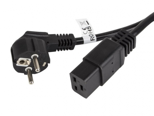 Lanberg Cable power CEE 7/7 - IEC 320 C19 16A VDE 1.8M black