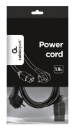 Gembird Type F/C19 1.8m Black Power plug type F C19 coupler
