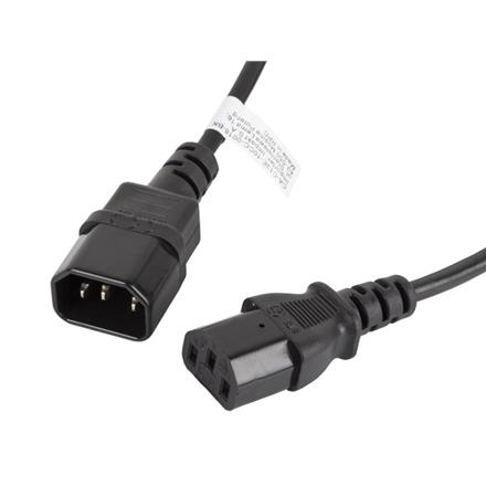 Lanberg | IEC 320 C13 to C14 Cable | CA-C13E-10CC-0018-BK CA-C13E-10CC-0018-BK