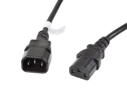 Lanberg Extension power cable IEC 320 C13 - C14 VDE 3M Black