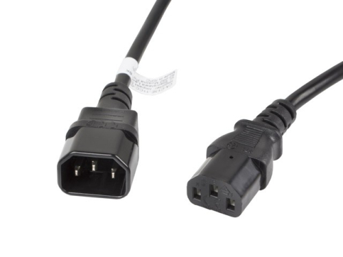 Lanberg Extension power cable IEC 320 C13 - C14 VDE 3M Black