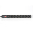 Digitus | 1U Aluminum PDU, rackmountable, 7x safety outlet 16A Plug, 250VAC 50/60Hz, switch, surge protection | DN-95407 DN-95407