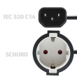 Qoltec Adapter IEC 320 C14 / SCHUKO