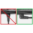 Goobay | Euro connection cord, both ends angled | 97344 | Black Euro male (Type C CEE 7/16) | Device socket C7 97344