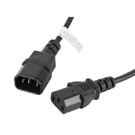 Lanberg | IEC 320 C13 to C14 Cable | CA-C13E-10CC-0018-BK CA-C13E-10CC-0018-BK