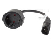 Lanberg Extension power cable IEC 320 C14 - Schuko 20cm black