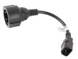Lanberg Extension power cable IEC 320 C14 - Schuko 20cm black