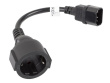 Lanberg Extension power cable IEC 320 C14 - Schuko 20cm black