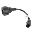Lanberg | IEC 320 C14 to Schuko Adapter Cable for UPS | CA-C14E-10CC-0018-BK CA-C14E-10CC-0018-BK