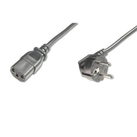Digitus | Power Cord Cable | Power Cord, Schuko (CEE 7/7 ) 90ø angled - C13 M/F, H05VV-F3G 0.75qmm | Черный AK-440109-008-S