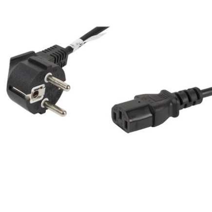 Lanberg | CEE 7/7 to IEC 320 C13 Power Cord | CA-C13C-10CC-0018-BK CA-C13C-10CC-0018-BK