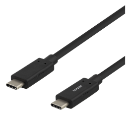 DELTACO USB-C to USB-C cable, 1m, 60W 3A, USB 3.1 Gen