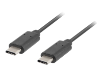 Lanberg - USB cable - 24 pin USB-C (M) to 24 pin USB-C (M) - USB 2.0 - 1 m - black 
