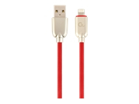 GEMBIRD CC-USB2R-AMLM-1M-R Gembird Premium rubber 8-pin charging and data cable, 1m, red