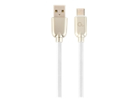 GEMBIRD CC-USB2R-AMCM-1M-W Gembird Premium rubber Type-C USB charging and data cable, 1m, white