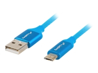LANBERG CA-USBM-20CU-0010-BL Lanberg cable Premium Quick Charge 3.0, USB Micro-B(M)->A(M) 1M Blue
