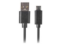 LANBERG CA-USBM-20CU-0010-BK Lanberg cable Quick Charge 3.0, USB Micro-B(M)->A(M) 1M Black