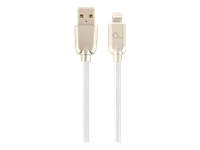 GEMBIRD CC-USB2R-AMLM-1M-W Gembird Premium rubber 8-pin charging and data cable, 1m, white