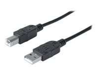 MANHATTAN Hi-Speed USB Device Cable 3m black USB 2.0 Standard-A male to USB 2.0 Standard-B male  Supports speeds of up to 480 Mbps