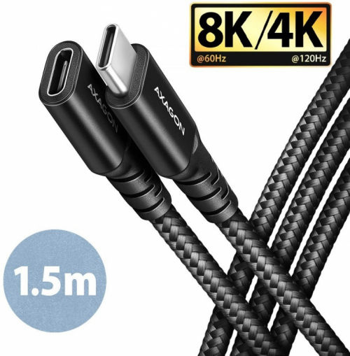 AXAGON USB-C extension cable 1.5M 100W 5A 