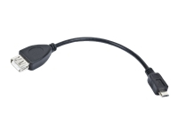 LANBERG usb micro-B M USB-A F 2.0 cable 0.15m OTG black