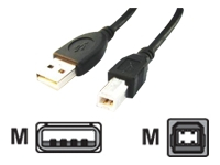 GEMBIRD CCP-USB2-AMBM-10 Gembird USB 2.0 A- B 3m cable black color