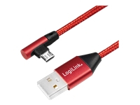 LOGILINK CU0149 LOGILINK - USB 2.0 to micro-USB (90° angled) male, 0.3m