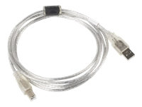 LANBERG CA-USBA-12CC-0018-TR Lanberg cable USB 2.0 AM-BM transparent 1.8m