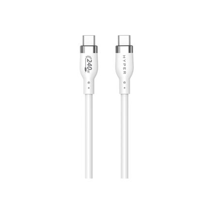 Hyper | 2M Silicone 240W USB-C Charging Cable | USB-C to USB-C HJ4002WHGL