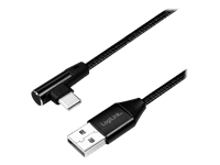 LOGILINK CU0138 LOGILINK - USB 2.0 Cable USB-A male to USB-C (90° angled) male, 1m