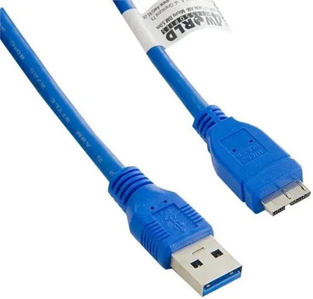 4World USB 3.0 Cable AF- Micro BM - 1.0m - blue
