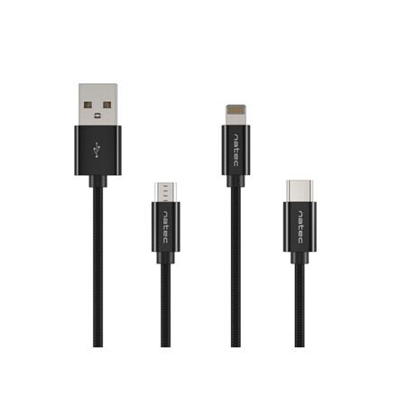 Natec | NKA-1202 | USB-A to Micro USB, Lightning, USB-C