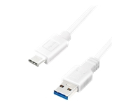 LOGILINK CU0172 LOGILINK - USB 3.2 Gen1x1 cable, USB-A male to USB-C male, white, 0.15m