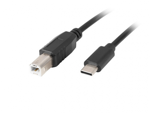 Lanberg USB-C(M)->USB-B(M) 2.0 CABLE 1.8M BLACK FERRITE 