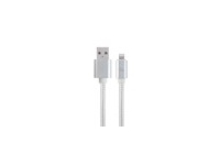 GEMBIRD CCB-mUSB2B-AMLM-6-S Gembird USB to 8-pin cable, cotton braided, metal connectors, 1.8m, silver