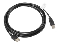 LANBERG CA-USBE-10CC-0030-BK Lanberg extension cable USB 2.0 AM-AF 3m black