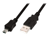 ASSMANN USB 2.0 connection cable type A - mini B (5pin) M/M 1.0m USB 2.0 conform bl