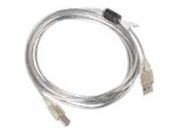 LANBERG CA-USBA-12CC-0030-TR Lanberg cable USB 2.0 AM-BM with ferrite transparent 3m