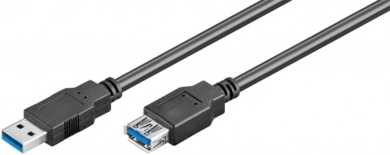 MicroConnect USB 3.0 - USB extension cable - USB Type A (F) to USB Type A (M) - USB 3.2 Gen 1 5Gbit - 1 m - black 