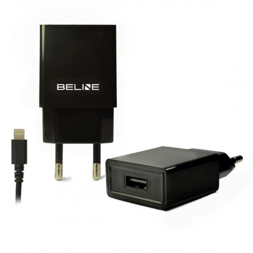 Beline Travel charger 1x USB + lightning 1A black