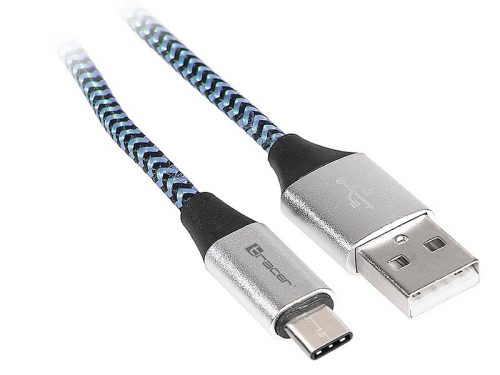 Tracer Cable USB 2.0 Type-C male - C male 1,0m black-blue