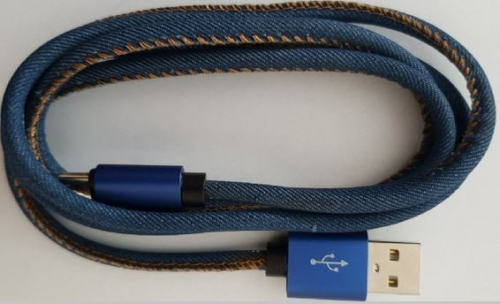 Gembird Cable USB 2.0 Type C premium jeans 2 m