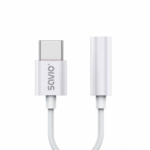 Savio Adapter AK-51 USB-C - Mini Jack 3,5mm, Xiaomi, Huawei, Oppo