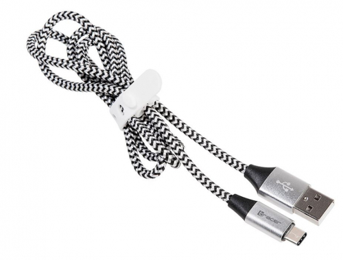 Tracer Cable USB 2.0 wire TYP E-C A Male 1.0m black-silver