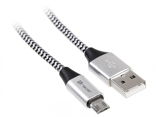 Tracer Cable USB 2.0 AM-micro 1m black-silver